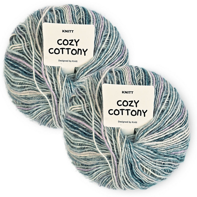 Knitt Cozy Cottony針織線 50g, 2個, 05 Lilac Denim