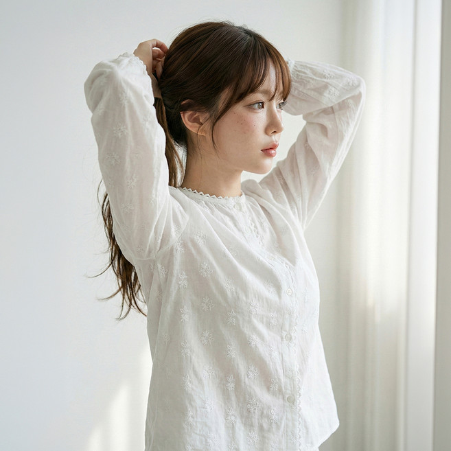 SweetSOUP 칼라리스 레이스 블라우스 WC3LSJ5