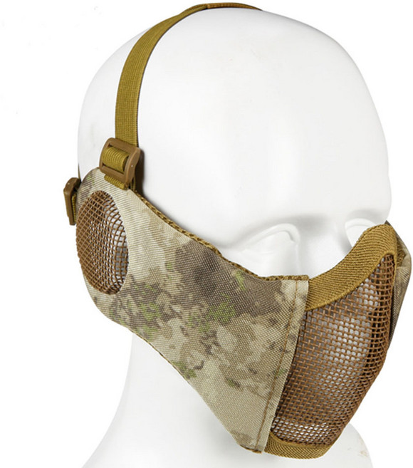 월드25-AA230 서바이벌게임 안면보호 MTB 귀보호 마우스가드, 1개, 위장 카키