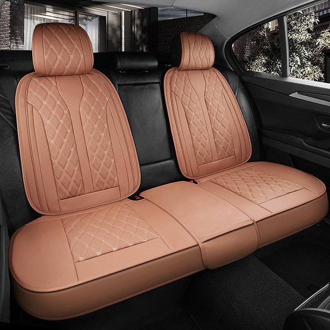 지엠지모터스 리뉴 자동차 시트커버 차량용 뒷좌석 3인 방석 + 등커버 2p + 헤드커버 2p 세트, 립브라, 1세트