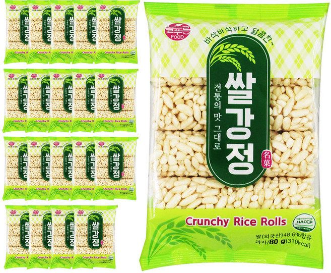 늘푸른식품 쌀강정, 80g, 20개