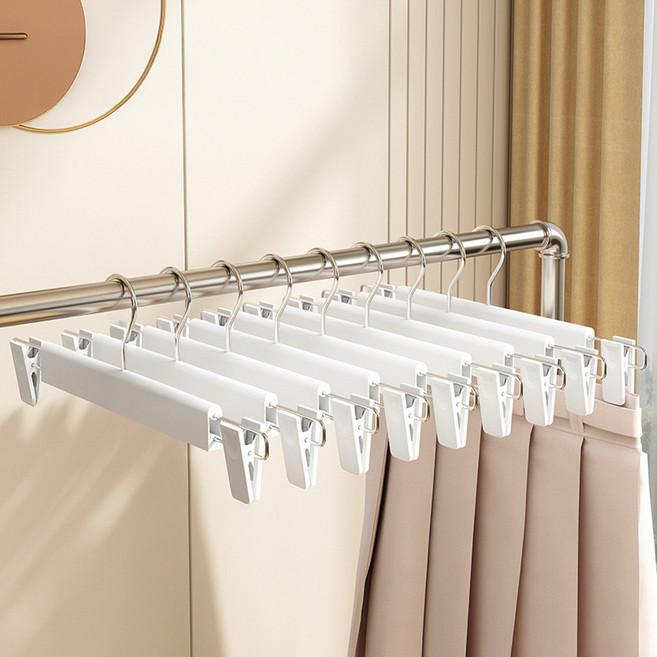 솔브리빙 매트무광 논슬립 집게형 치마 바지걸이, 화이트, 20개