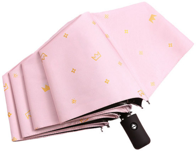 디에스 금박 무늬 자동 3단 우산