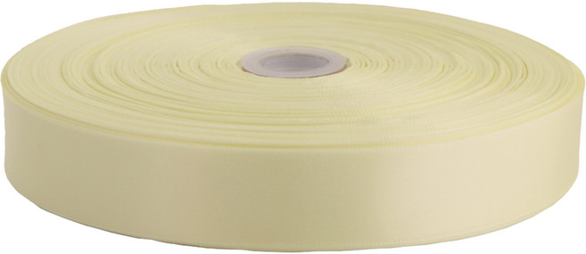 봄팩 공단리본 25mm, 057크림, 90m, 1개