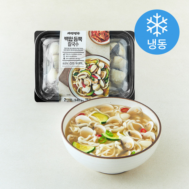 자연별곡 백합 듬뿍 칼국수 2인분 (냉동), 940g, 1개