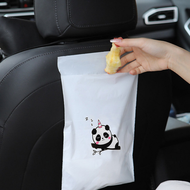 어반카 차량용 무지 캐릭터 일회용 쓰레기봉투 100p, 판다, 1세트
