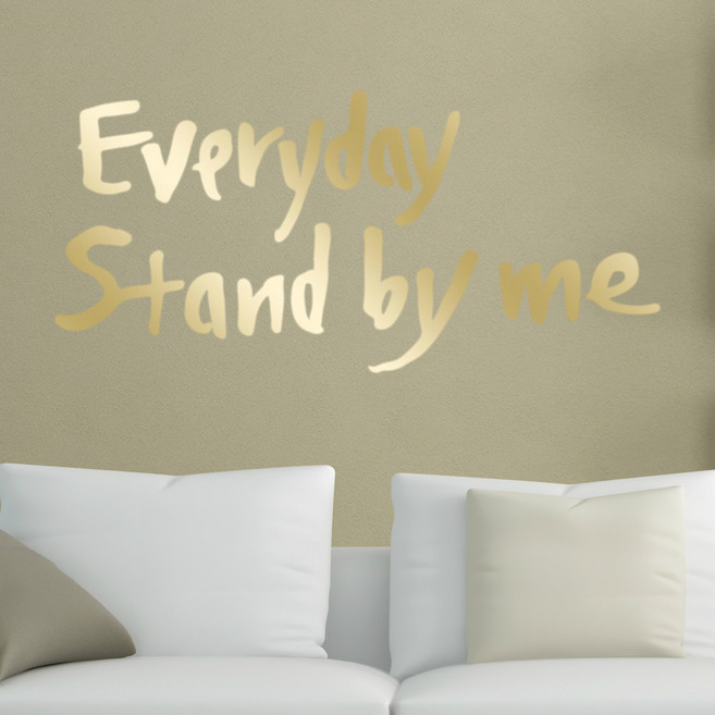 1AM 캘리그라피 포인트스티커 Season3 사랑테마 02 Everyday stand by, 금색