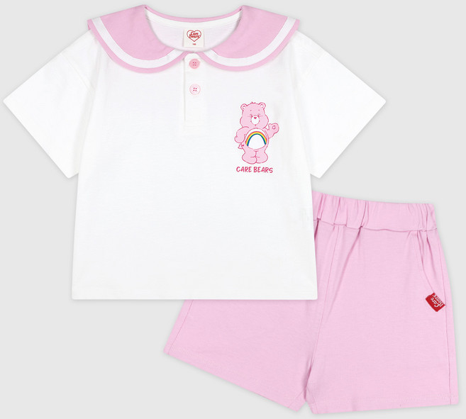 Care Bears 兒童透氣Care Bears夏季水手服上衣褲子套裝
