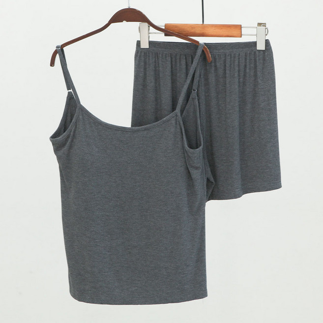 글램공감 여성용 코이 브라캡 캐미솔 나시 잠옷 상하 세트