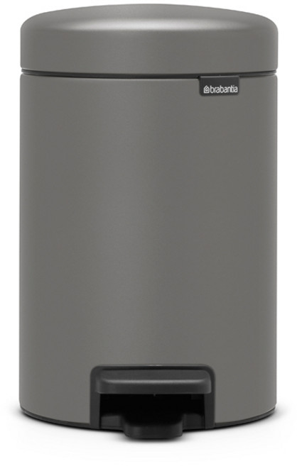 brabantia New Icon 腳踏式垃圾桶 3L, 礦物混凝土灰