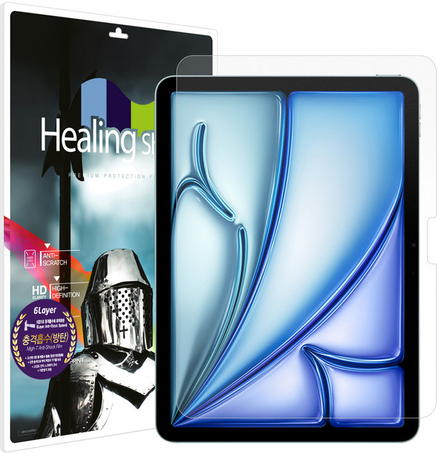 힐링쉴드 태블릿PC 충격흡수 방탄 저반사 액정보호필름 2p 세트, 1세트