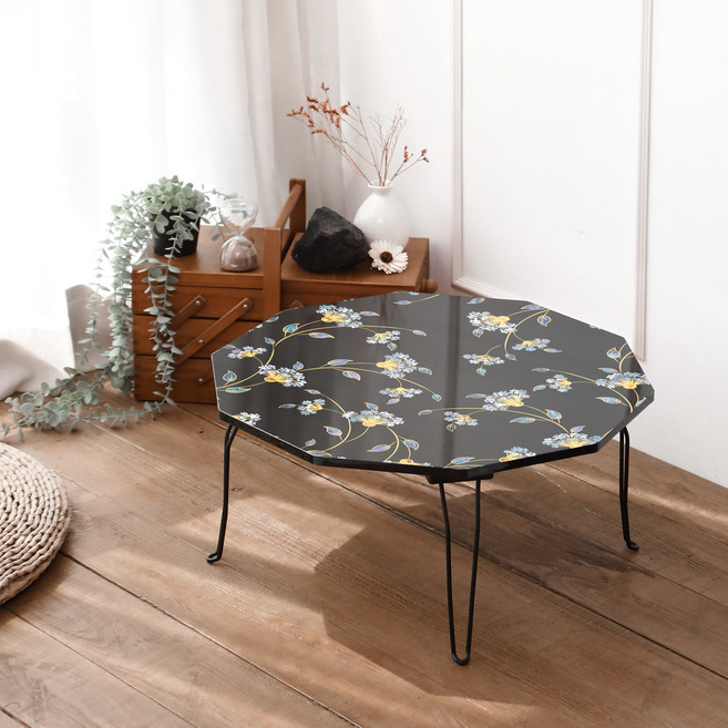 스토리퍼니쳐 국내생산 E0 자개 아트 테이블 십각 600, 당귀꽃