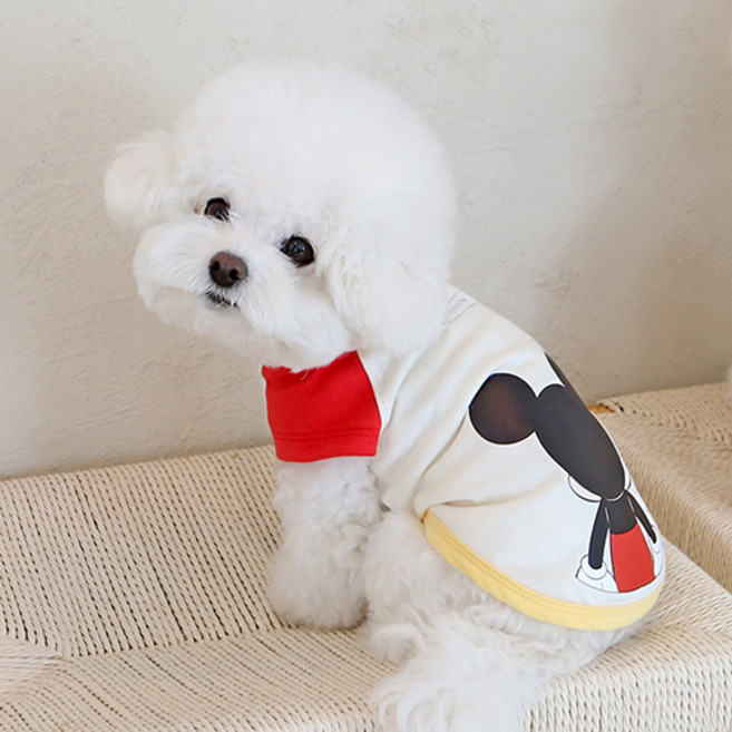 이츠독 강아지 디즈니 고잉 순면 티셔츠, Mickey, 1개