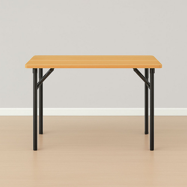 가구느낌 영접이식 간이 테이블, 네추럴블랙