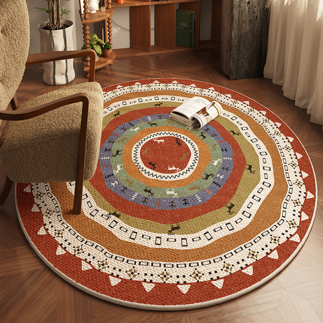 델리리움 아메리칸 하이엔드 빈티지 논슬립 원형 러그