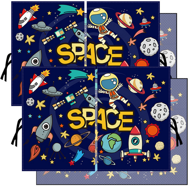 카템 퍼니 차량용 햇빛가리개 내피 + 외피 세트 CT354, 우주비행사, 2세트