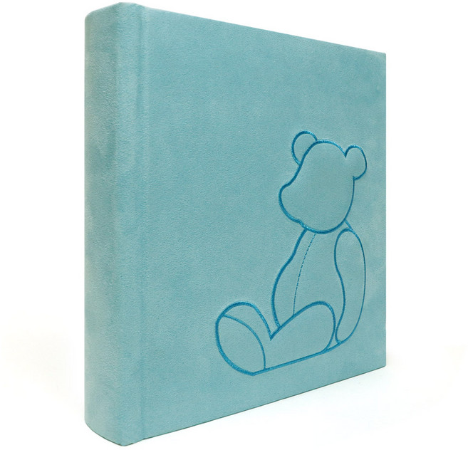 크래썸 테디베어 우리아기 초음파 성장 사진앨범, 마카롱블루, 30매, 1개