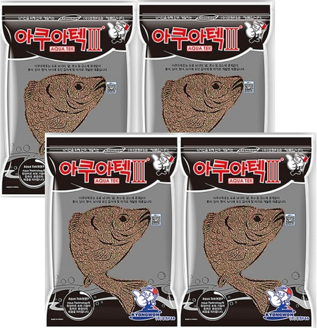 경원산업 아쿠아베스트 아쿠아텍 3 떡밥, 440g, 4개