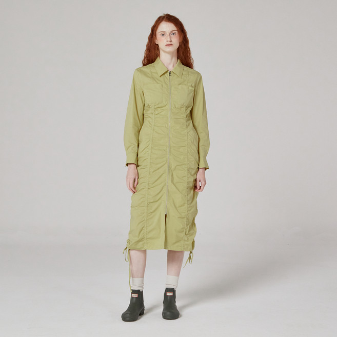 쥬시쥬디 여성용 J풀집업 셔링 원피스 JYOP121D