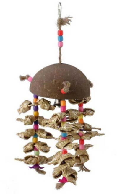 리프페럿 앵무새 장난감 구슬 대롱이 02892, 혼합색상, 1개