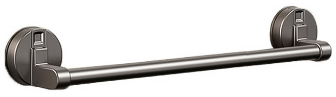 小麥購物 吸盤浴室毛巾架 單桿 L139, 鎢鋼灰, 1個