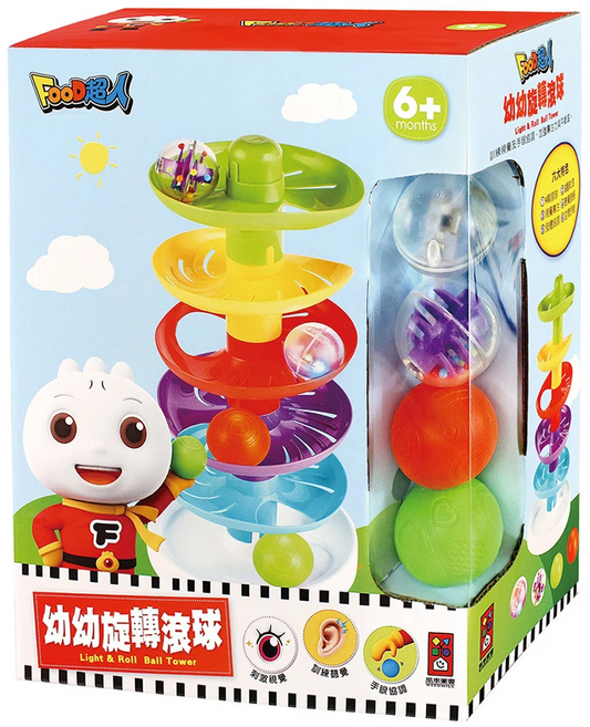 風車圖書 FOOD超人 幼幼旋轉滾球, 混合顏色, 1盒
