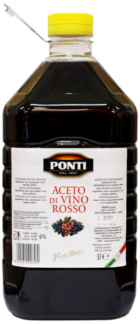 폰티 레드 와인식초, 1개, 5L