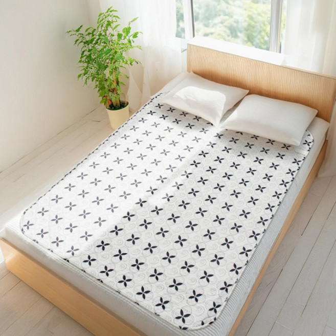 일월 해든마루 플라워SP 워셔블 전기 카본매트, 더블(140 x 180 cm)