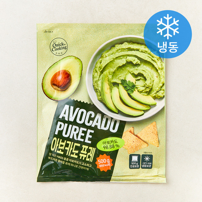 퀵쿠킹 아보카도 퓨레 (냉동), 1개, 500g