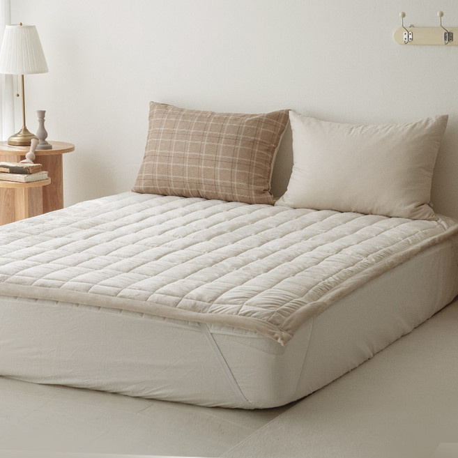 OLIVIA DECO 卡布奇諾超細纖維床墊, 米色