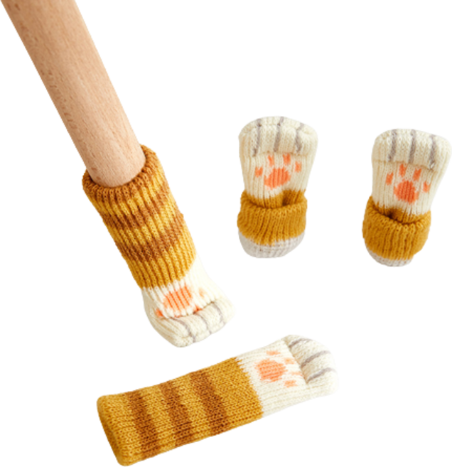 바이아 큐트 소음방지 의자 발커버, 기린, 4개