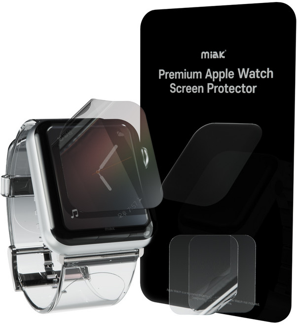 미아크 애플워치 풀커버 액정보호필름 2p, 1세트