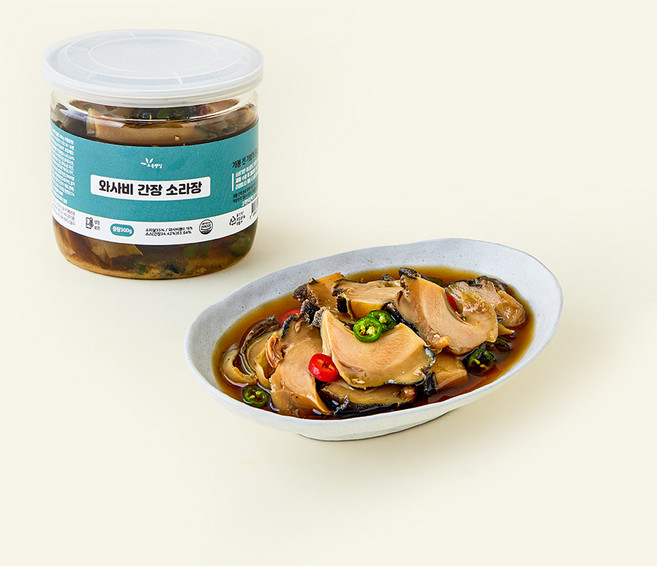초록햇살 와사비 간장 소라장 슬라이스, 300g, 1개