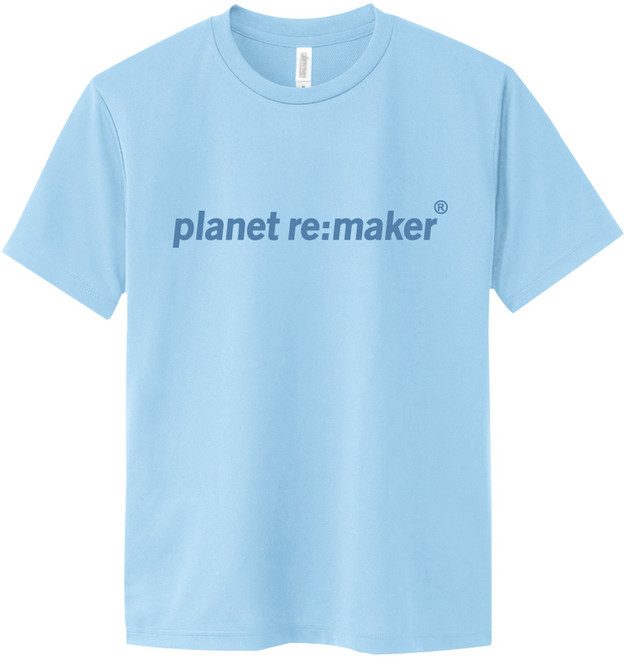 planet re:maker 中性款經典LOGO印花涼感短袖T恤, 淺藍色