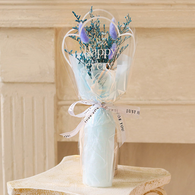 Scent Basket 不凋謝鮮花 永生花 混搭 快樂小屋花束, 藍色