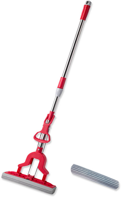 월포 접이식 매직펄프 청소기 밀대 + 펄프 리필 세트, 1세트