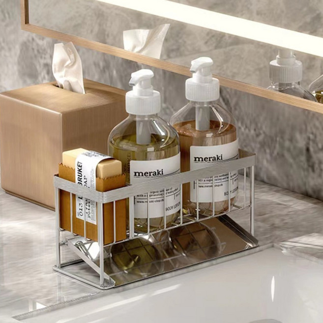 스토리빙 올스텐 304 스테인리스 싱크대 수세미 걸이 건조대 세제 받침대