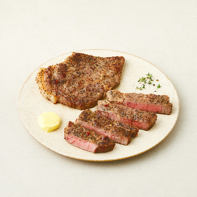 푸드올 미네랄포크 한돈 BBQ 목살스테이크B 320g + 버터 5g 세트, 1세트