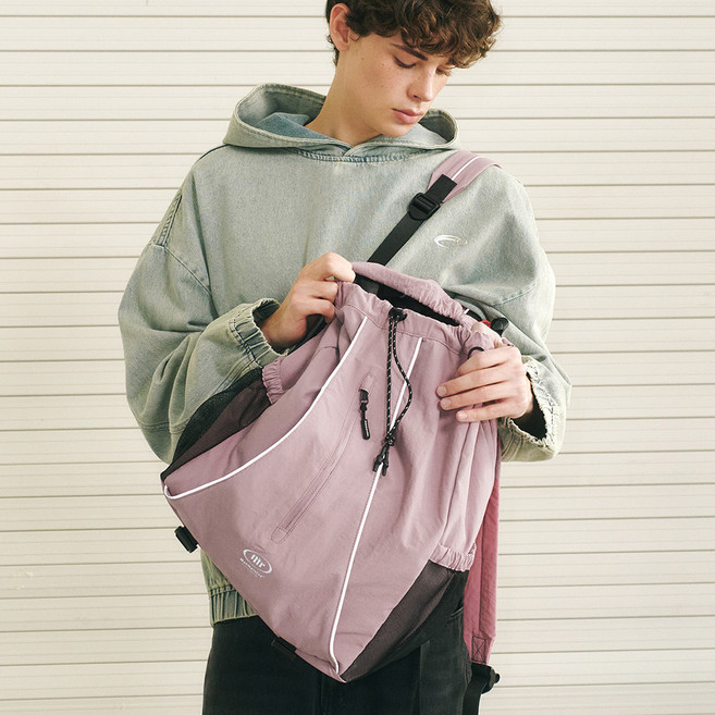 마스마룰즈 남녀공용 커버드로우 백팩 + 파우치 세트