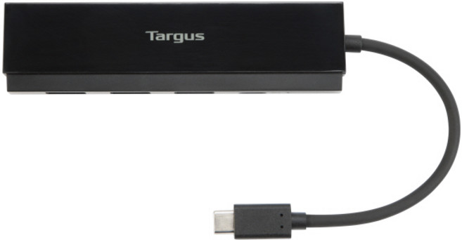 타거스 4포트 허브 USB-C ACH934, 블랙, 1개