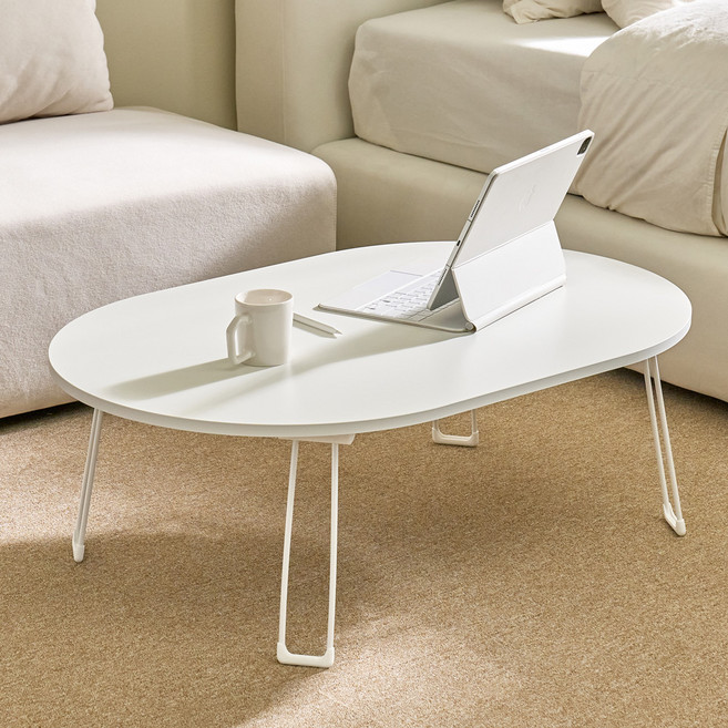 아이캔컴퍼니 LPM 올리브 720 접이식 테이블, 화이트