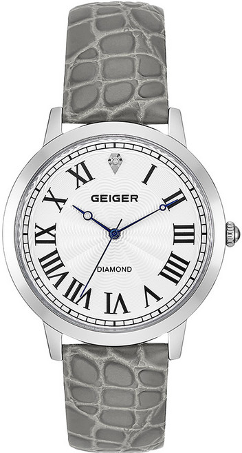 가이거 남성용 다이아 가죽시계