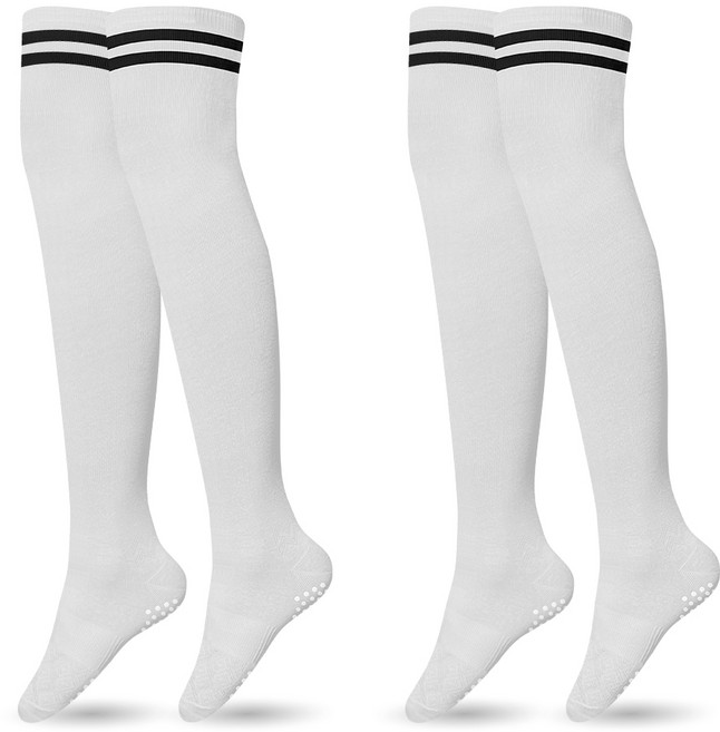 크로커다일 여성용 골프 논쿠션 링글 오버니삭스 CD215, 화이트, 2개