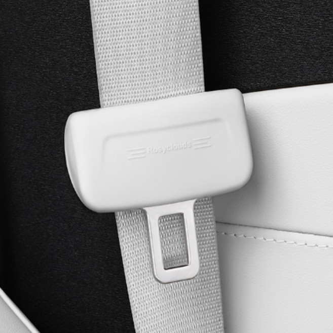 오토크루 자동차 안전벨트 실리콘 커버, 4개, 화이트