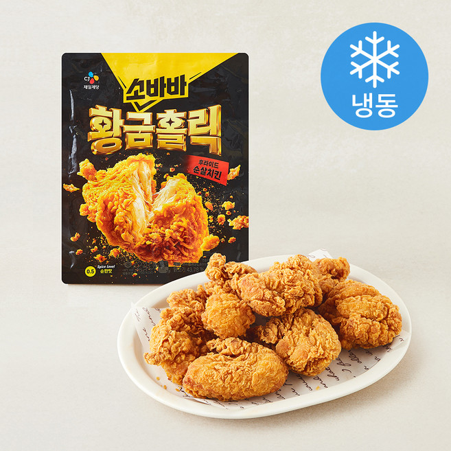 CJ제일제당 소바바 바삭 황금홀릭 후라이드 순살치킨 (냉동), 240g, 1개