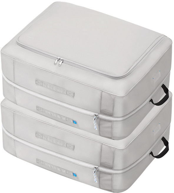 살림의기술 이불 의류 압축 파우치, 그레이, 2개