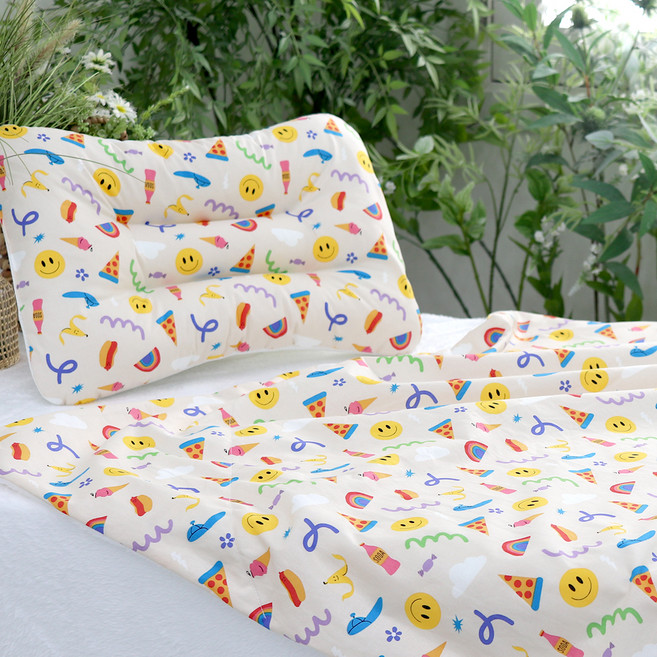 제이유니 극세사 블랭킷 + 베개 세트, 파티