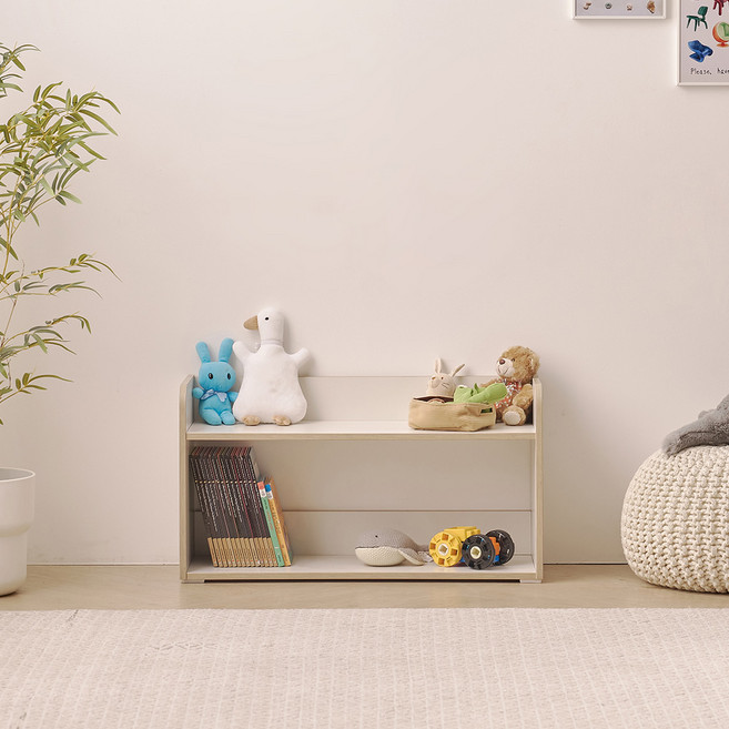 아동용 동그리 800 책장, 크림화이트, 2단