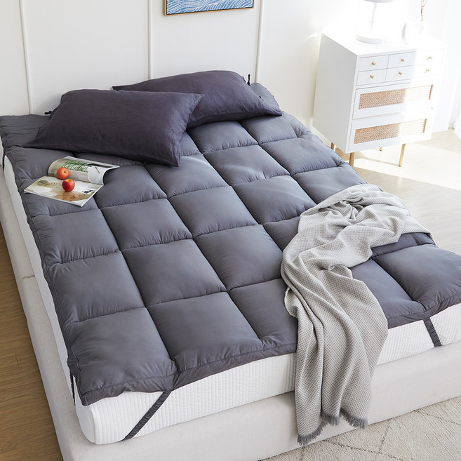 어바웃코지 올웨이즈 마이크로화이버 밴딩 울트라 토퍼, 차콜그레이