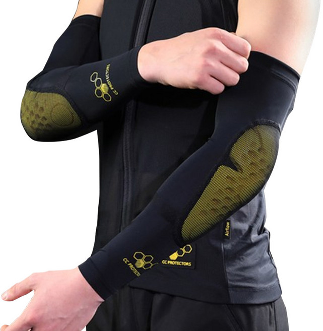 씨씨프로텍터 오토바이 팔꿈치 보호대 세트 588E, 블랙, 1개